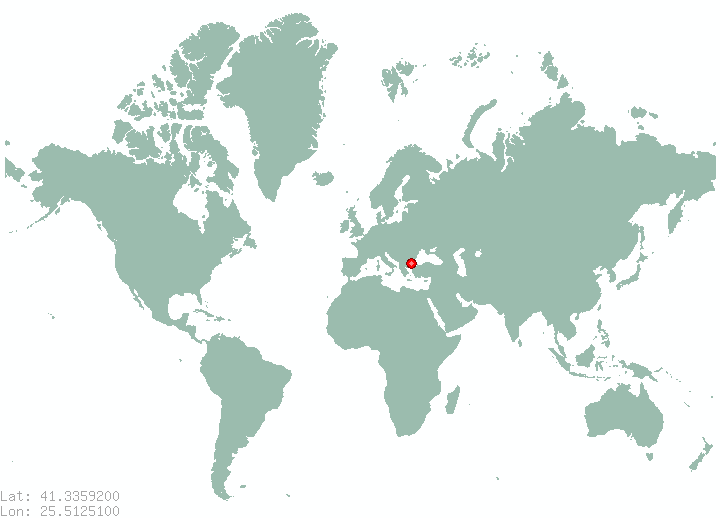 Vrana Polyana in world map